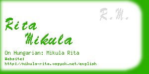 rita mikula business card